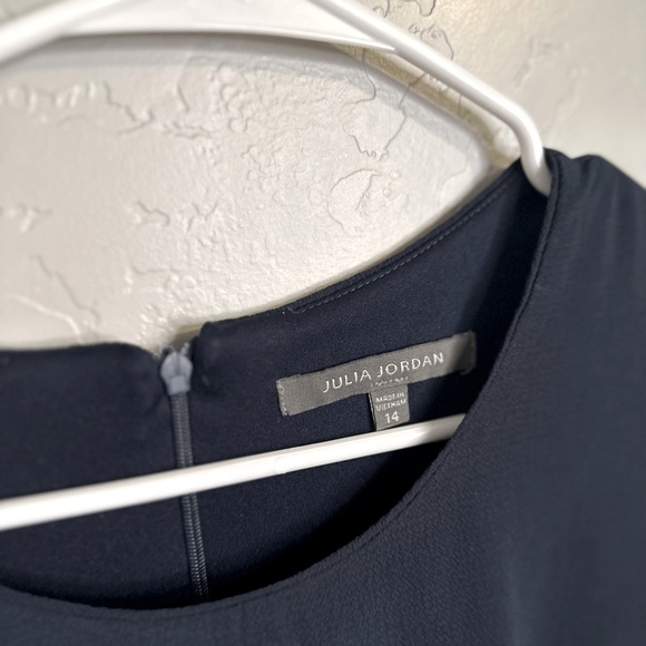 Nordstrom Julia Jordan Flutter Sleeve Midi Dress NAVY SZ 14 - NEW! - Picture 12 of 15